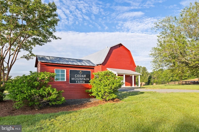 23350 Cedar Mountain Dr, Rapidan, VA 22733 - view of front facade with a barn, metal roof, and an outdoor structure