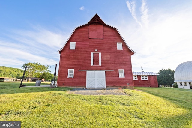 23350 Cedar Mountain Dr, Rapidan, VA 22733 - view of side of home featuring a barn, an outbuilding, and a yard