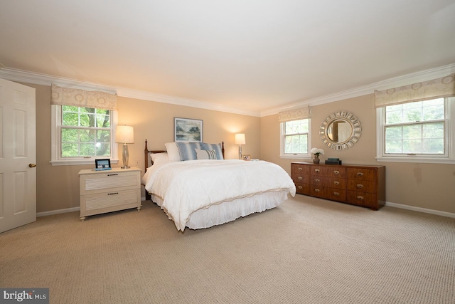 849 Milmar Rd, Newtown Square, PA 19073 - bedroom with light colored carpet, baseboards, and crown molding
