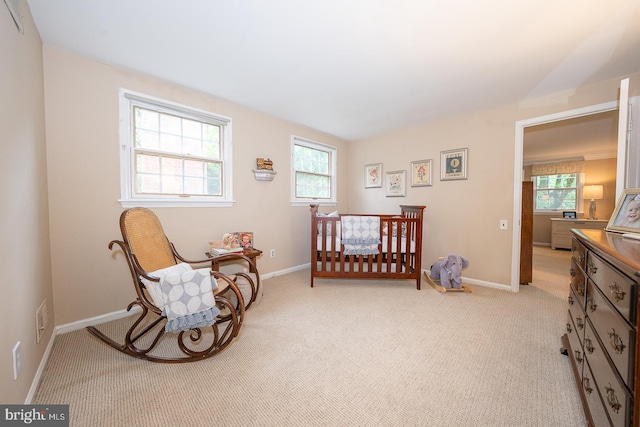 849 Milmar Rd, Newtown Square, PA 19073 - bedroom with multiple windows, light carpet, and baseboards