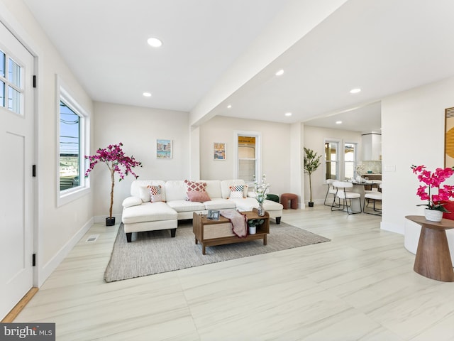 212 W 13th Ave, Wildwood, NJ 08260 - living area featuring recessed lighting and baseboards