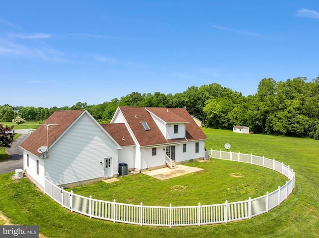11307 Urieville Ln, Worton, MD 21678 - rear view of house featuring entry steps, a patio area, and a garage