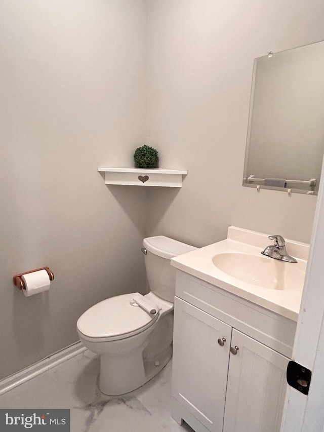 1006 N York Rd Unit 15, Willow Grove, PA 19090 - bathroom with vanity, marble finish flooring, and toilet