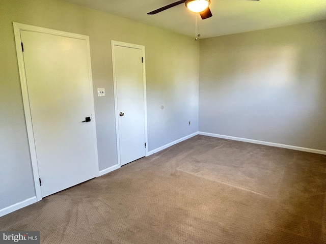 1006 N York Rd Unit 15, Willow Grove, PA 19090 - unfurnished bedroom featuring carpet, baseboards, and a ceiling fan