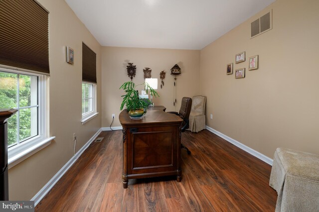 61 Grand Banks Cir, Marlton, NJ 08053 - home office with dark wood finished floors and baseboards