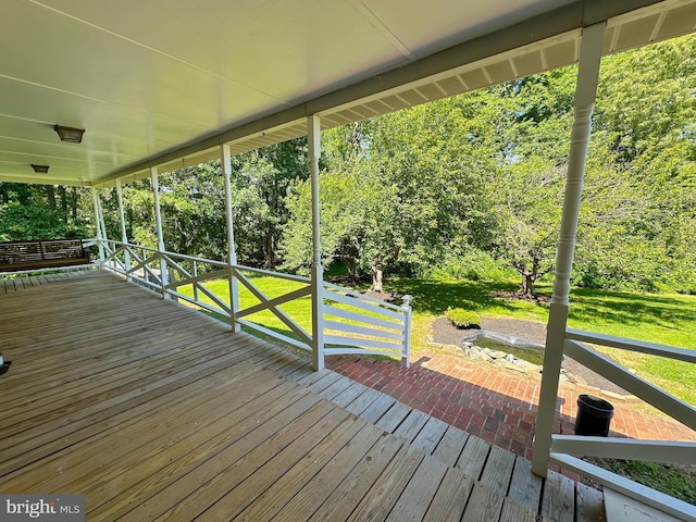 2605 Magdalene Acres Pl, Waldorf, MD 20603 - porch featuring a yard and view of scattered trees