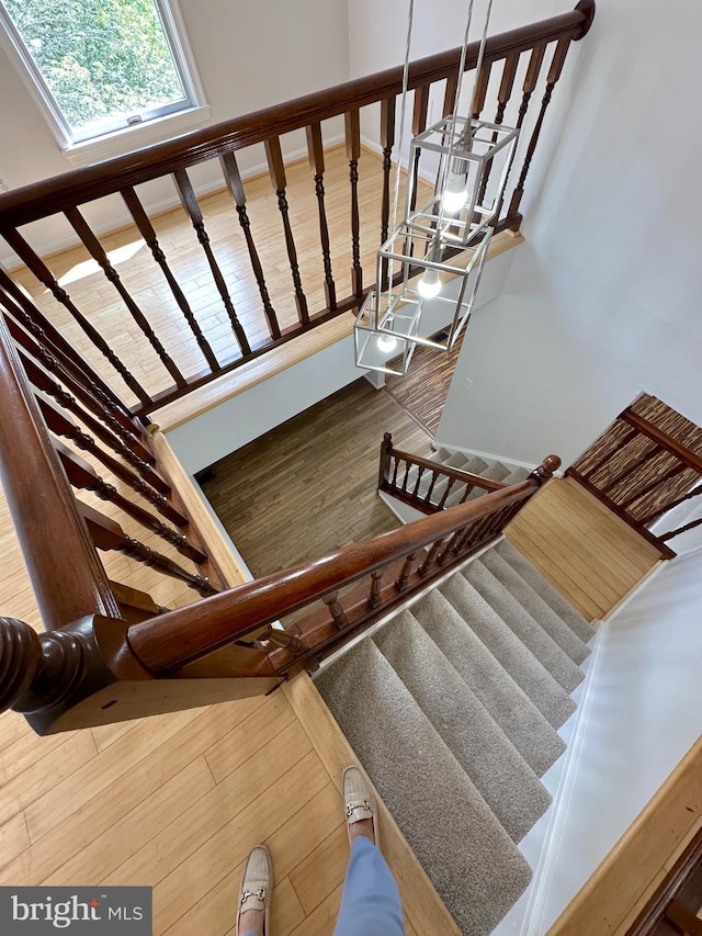 2605 Magdalene Acres Pl, Waldorf, MD 20603 - staircase with wood finished floors