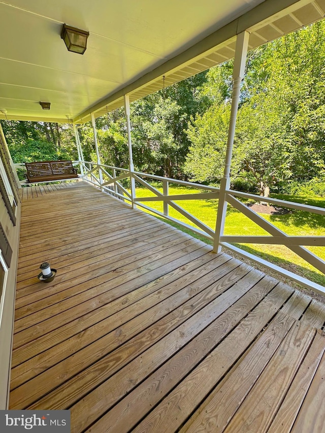 2605 Magdalene Acres Pl, Waldorf, MD 20603 - deck featuring a lawn and view of scattered trees