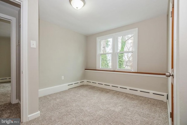 531 Jessamine Ave, Collingswood, NJ 08107 - carpeted empty room featuring a baseboard radiator and baseboards