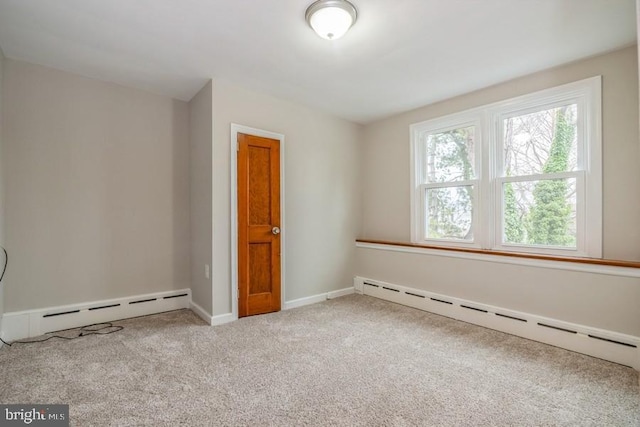 531 Jessamine Ave, Collingswood, NJ 08107 - empty room with a baseboard radiator, carpet flooring, and baseboards