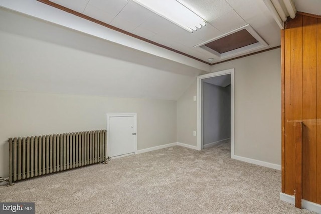 531 Jessamine Ave, Collingswood, NJ 08107 - bonus room with radiator, lofted ceiling, carpet, attic access, and baseboards