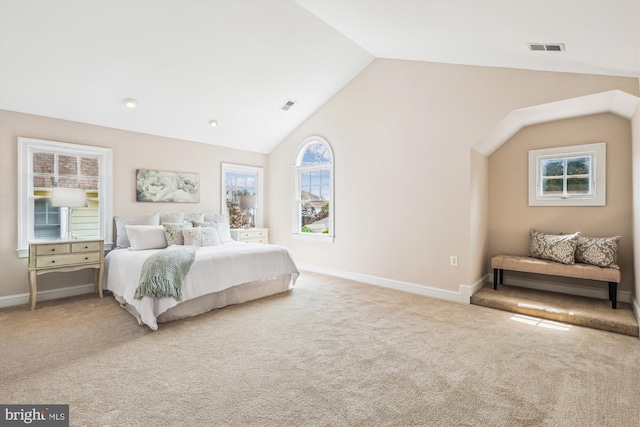 2227 N Albemarle St, Arlington, VA 22207 - carpeted bedroom with lofted ceiling and baseboards