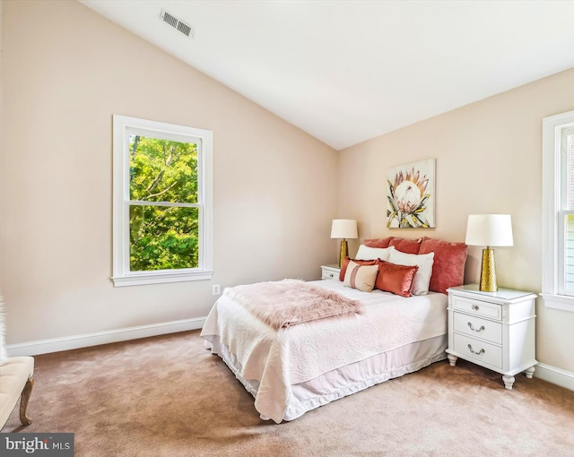 2227 N Albemarle St, Arlington, VA 22207 - carpeted bedroom with vaulted ceiling and baseboards