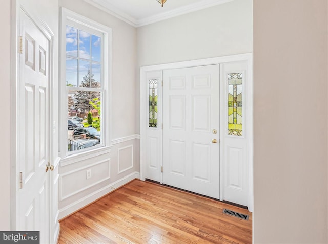 2227 N Albemarle St, Arlington, VA 22207 - entryway featuring crown molding and light wood finished floors