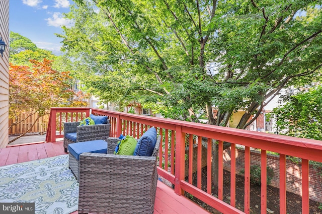 2227 N Albemarle St, Arlington, VA 22207 - wooden terrace with an outdoor living space