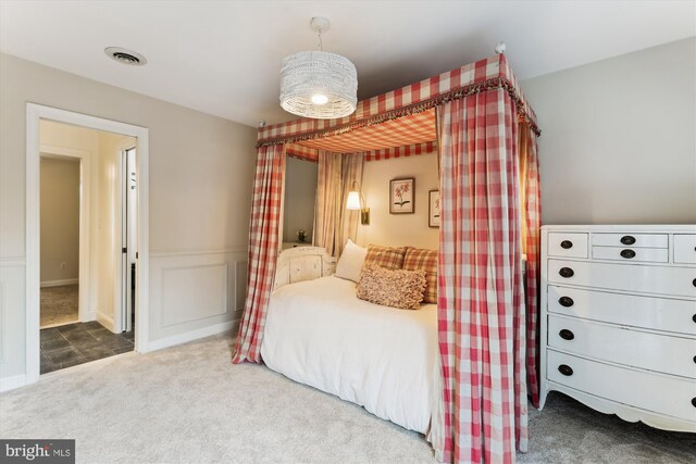 2740 Hunter Mill Rd, Oakton, VA 22124 - carpeted bedroom with wainscoting