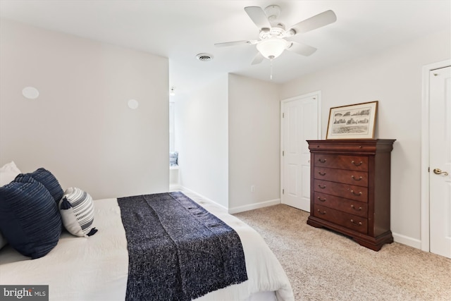 2740 Hunter Mill Rd, Oakton, VA 22124 - bedroom with carpet floors, baseboards, and ceiling fan