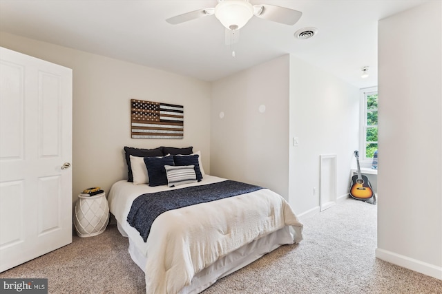 2740 Hunter Mill Rd, Oakton, VA 22124 - carpeted bedroom featuring baseboards and ceiling fan