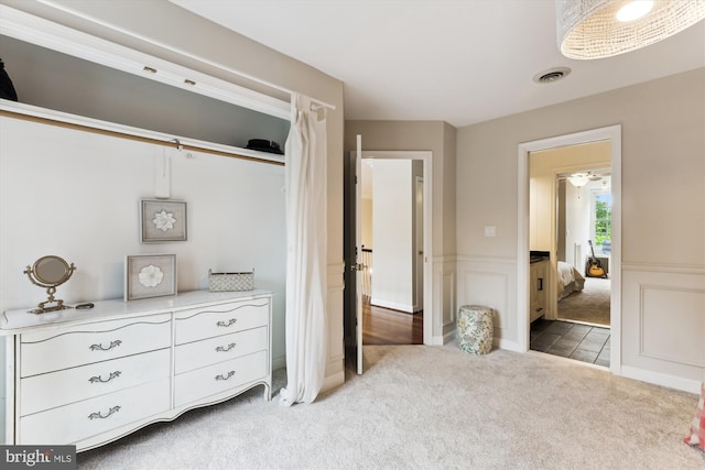2740 Hunter Mill Rd, Oakton, VA 22124 - bedroom featuring carpet floors and a wainscoted wall