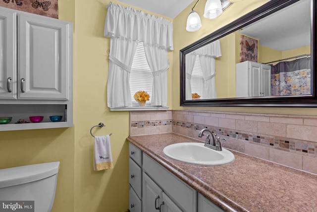 3778 Westhampton Dr, Philadelphia, PA 19154 - full bath with vanity, tasteful backsplash, and toilet