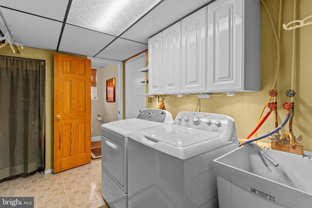 3778 Westhampton Dr, Philadelphia, PA 19154 - washroom featuring cabinet space, separate washer and dryer, and baseboards