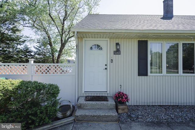 5143 Venice Ave, Hammonton, NJ 08037 - entrance to property with a chimney and roof with shingles