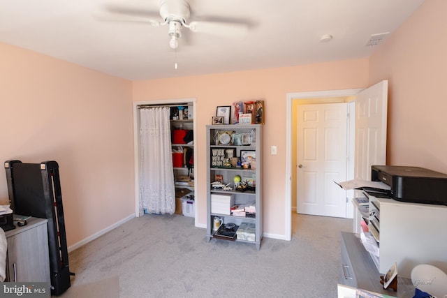 5143 Venice Ave, Hammonton, NJ 08037 - office space featuring a ceiling fan, carpet flooring, and baseboards