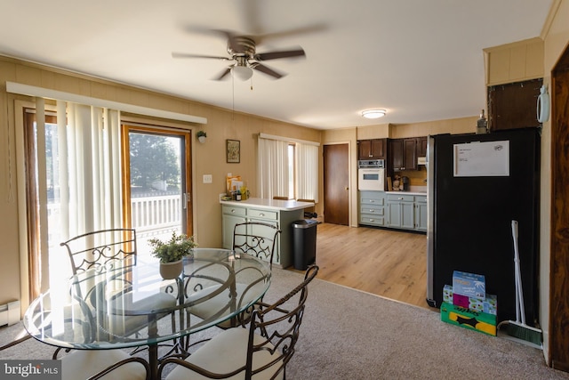 5143 Venice Ave, Hammonton, NJ 08037 - dining space with a ceiling fan and light wood-style flooring