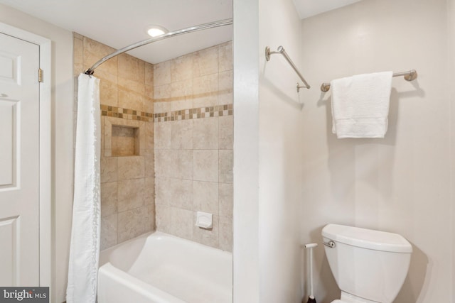 26140 Mullinix Mill Rd, Mount Airy, MD 21771 - bathroom featuring shower / bath combination with curtain and toilet