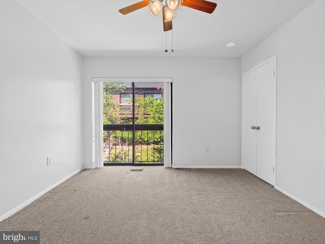 1806 Bryant St NE Unit 1806, Washington, DC 20018 - spare room with carpet flooring, a ceiling fan, and baseboards