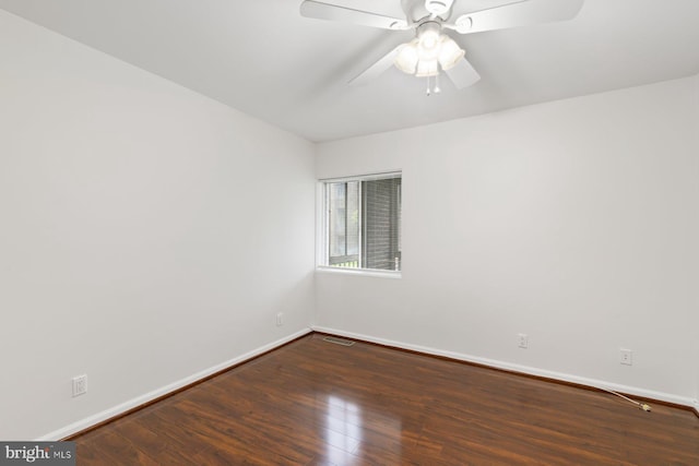 29 Stonehenge Cir Unit 6, Pikesville, MD 21208 - empty room with baseboards, wood finished floors, and a ceiling fan
