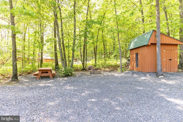 3523 Laurel Rd, James Creek, PA 16657 - view of yard with an outbuilding and a wooded view