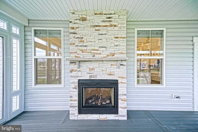 35024 Black Walnut Dr, Lewes, DE 19958 - detailed view of a fireplace and wooden walls