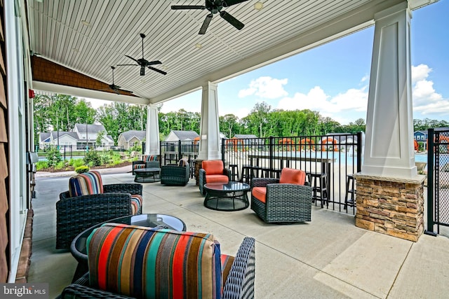 35024 Black Walnut Dr, Lewes, DE 19958 - view of patio / terrace with a ceiling fan