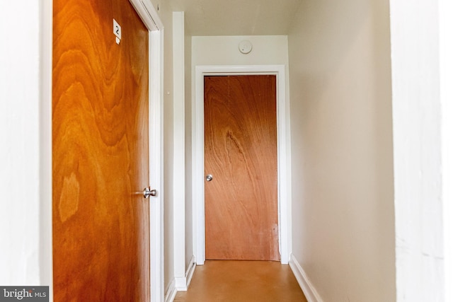 1227 Eddystone Ave, Crum Lynne, PA 19022 - corridor with baseboards and finished concrete floors