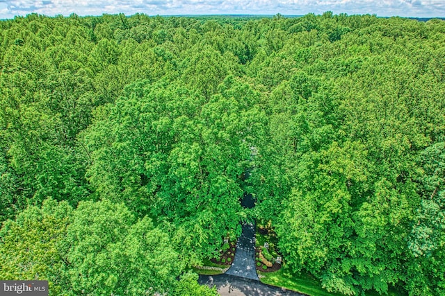 5026 Huntwood Manor Dr, Fairfax, VA 22030 - aerial view of property and surrounding area featuring a heavily wooded area