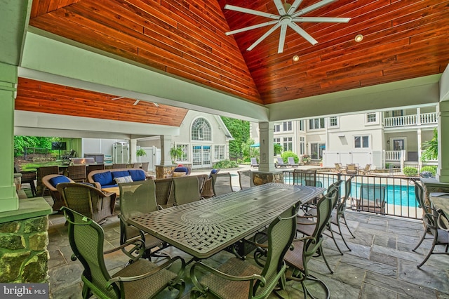 5026 Huntwood Manor Dr, Fairfax, VA 22030 - sunroom / solarium with vaulted ceiling