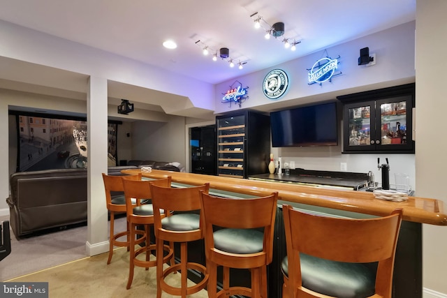 5026 Huntwood Manor Dr, Fairfax, VA 22030 - indoor wet bar with beverage cooler