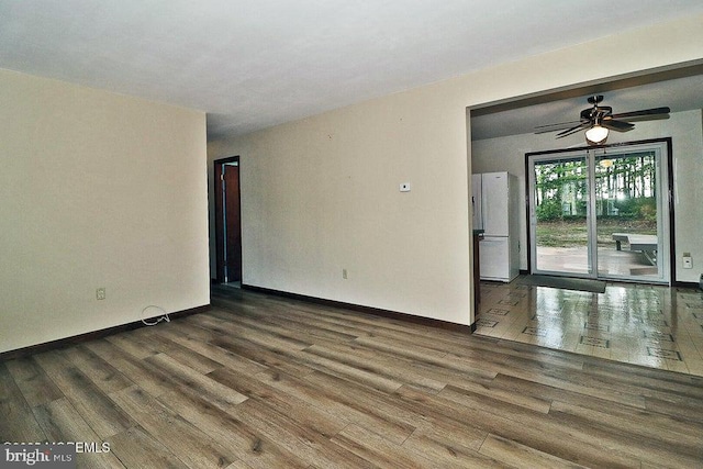 50 Nautilus Dr, Barnegat, NJ 08005 - empty room with wood finished floors, baseboards, and a ceiling fan