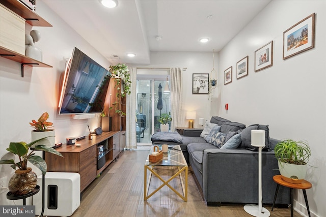1843 N 6th St Unit 9, Philadelphia, PA 19122 - living room with wood finished floors and recessed lighting