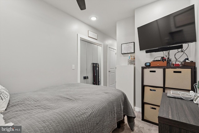 1843 N 6th St Unit 9, Philadelphia, PA 19122 - bedroom with light colored carpet and a ceiling fan