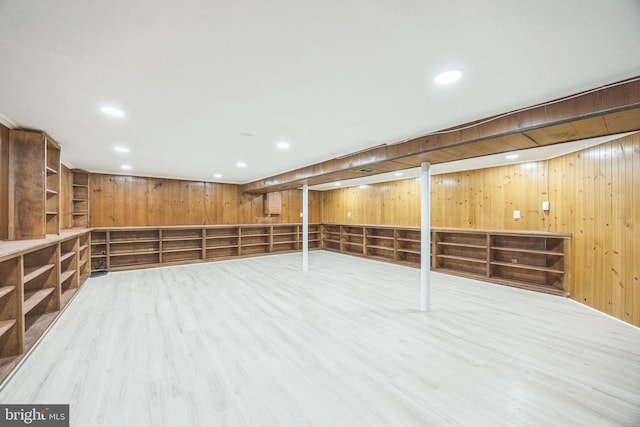 2831 Goucher Ave, Delanco, NJ 08075 - finished below grade area featuring wood walls, wood finished floors, and recessed lighting