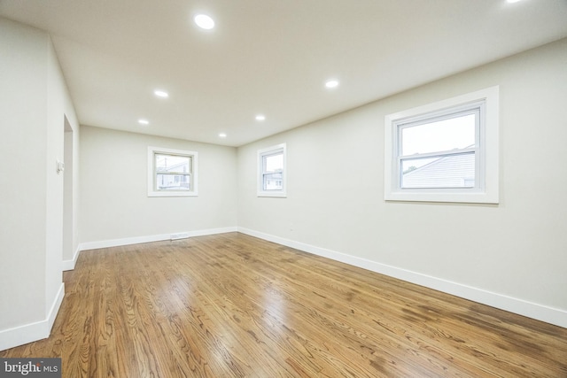 2831 Goucher Ave, Delanco, NJ 08075 - unfurnished room with baseboards, recessed lighting, and wood finished floors