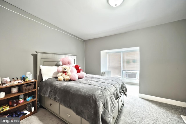 310 E S St, York, PA 17403 - carpeted bedroom with radiator, cooling unit, and baseboards