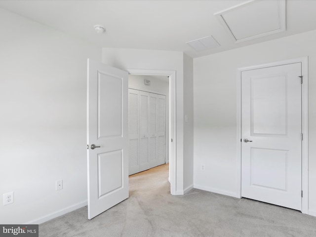 100 Norwood Dr, Falling Waters, WV 25419 - unfurnished bedroom featuring carpet, baseboards, and attic access