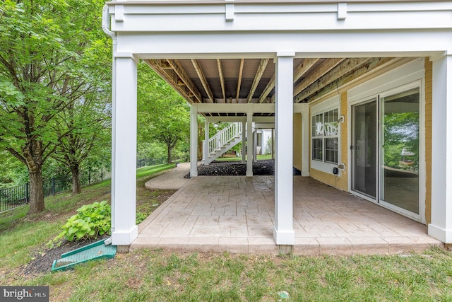 3839 Mulberry Point Ct, Dumfries, VA 22025 - view of patio with stairs