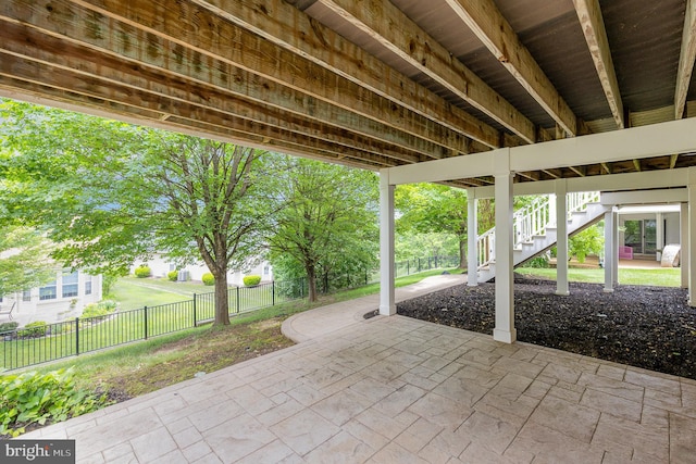 3839 Mulberry Point Ct, Dumfries, VA 22025 - view of patio / terrace featuring stairs