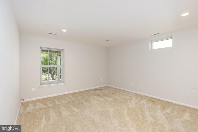 3839 Mulberry Point Ct, Dumfries, VA 22025 - empty room with light carpet, baseboards, and recessed lighting