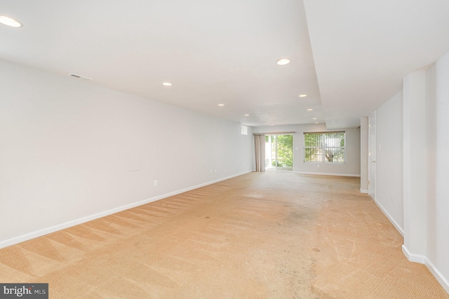 3839 Mulberry Point Ct, Dumfries, VA 22025 - spare room with light carpet, recessed lighting, and baseboards