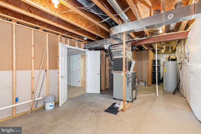 3839 Mulberry Point Ct, Dumfries, VA 22025 - unfinished basement featuring water heater and heating unit